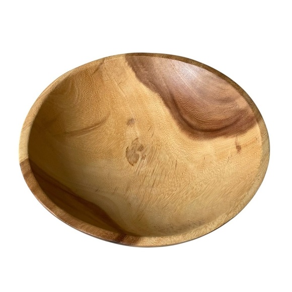 HANDMADE Large Wooden Footed Bowl - Picture 5 of 13